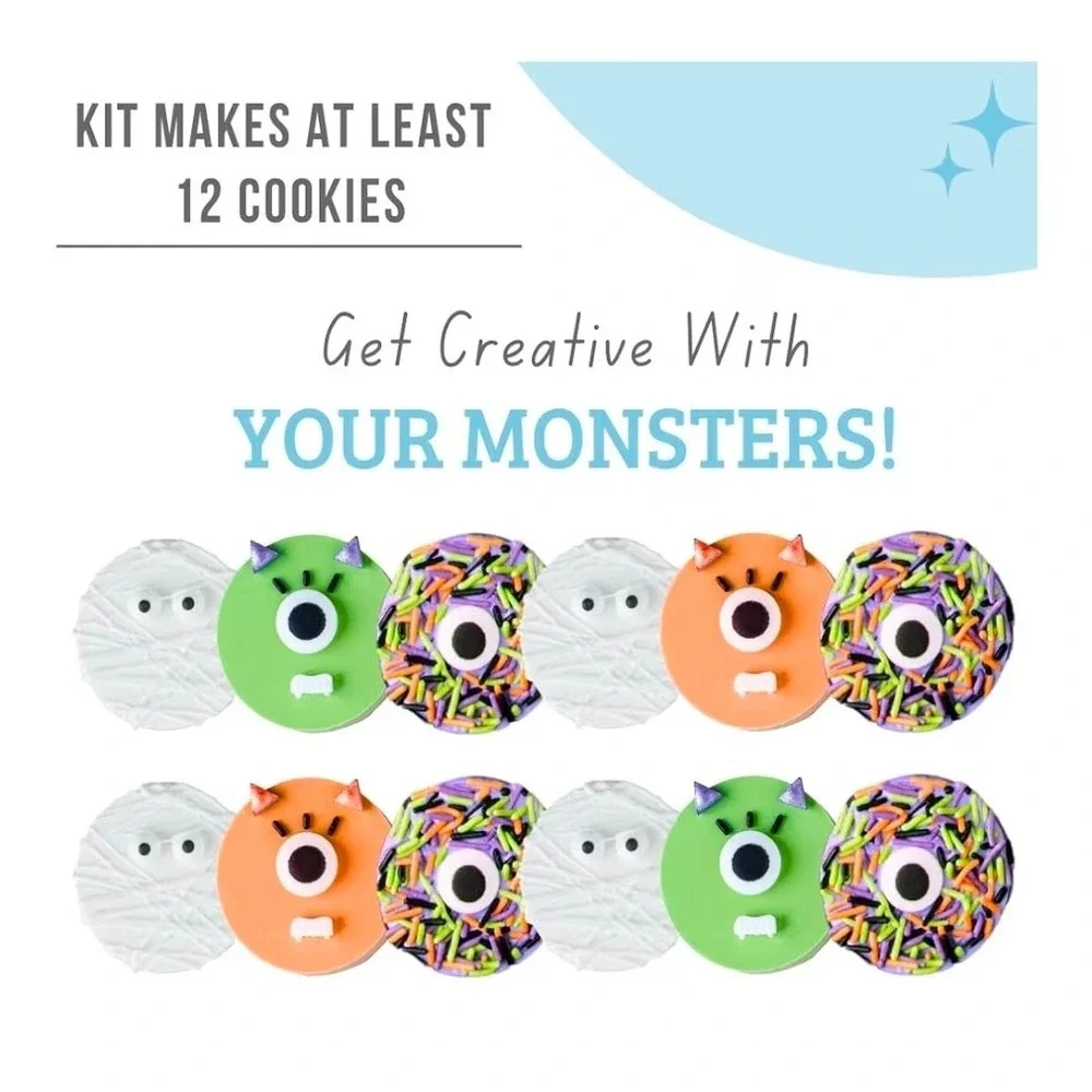 BOGO Sweets Indeed Halloween Cookie Decorating Kit‎ DIY Monster Oreo Mold Set